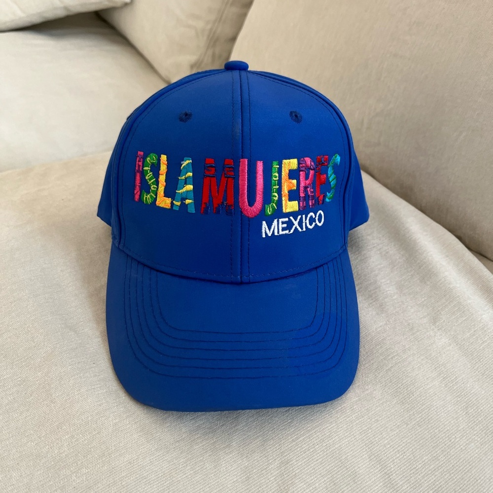 Isla Mujeres blue hat Mexico